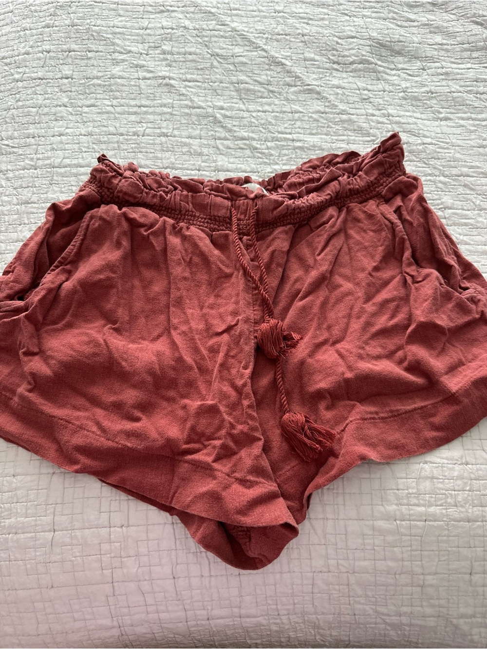 Abercrombie & Fitch Dusty Rose Drawstring Athletic Shorts
